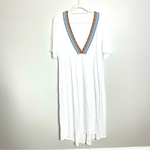 PITUSA V neck Cotton midi dress - Picture 1 of 6